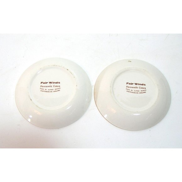 Alfred Meakin Fair Winds Coaster 4 1/4" Plates Staffordshire England, Set of Two - Picture 3 of 4